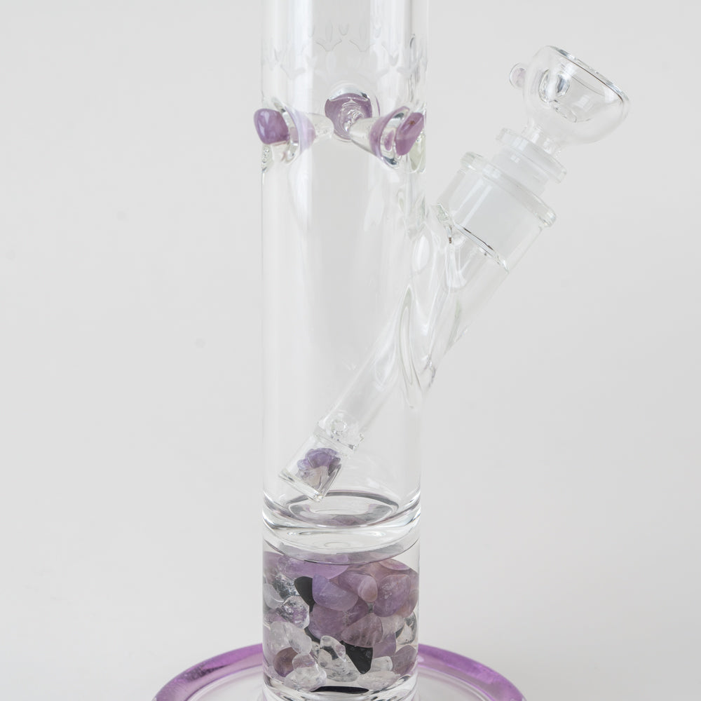 15" Glassfinity Straight Shot with American Color: Northstar Purple Lollipop