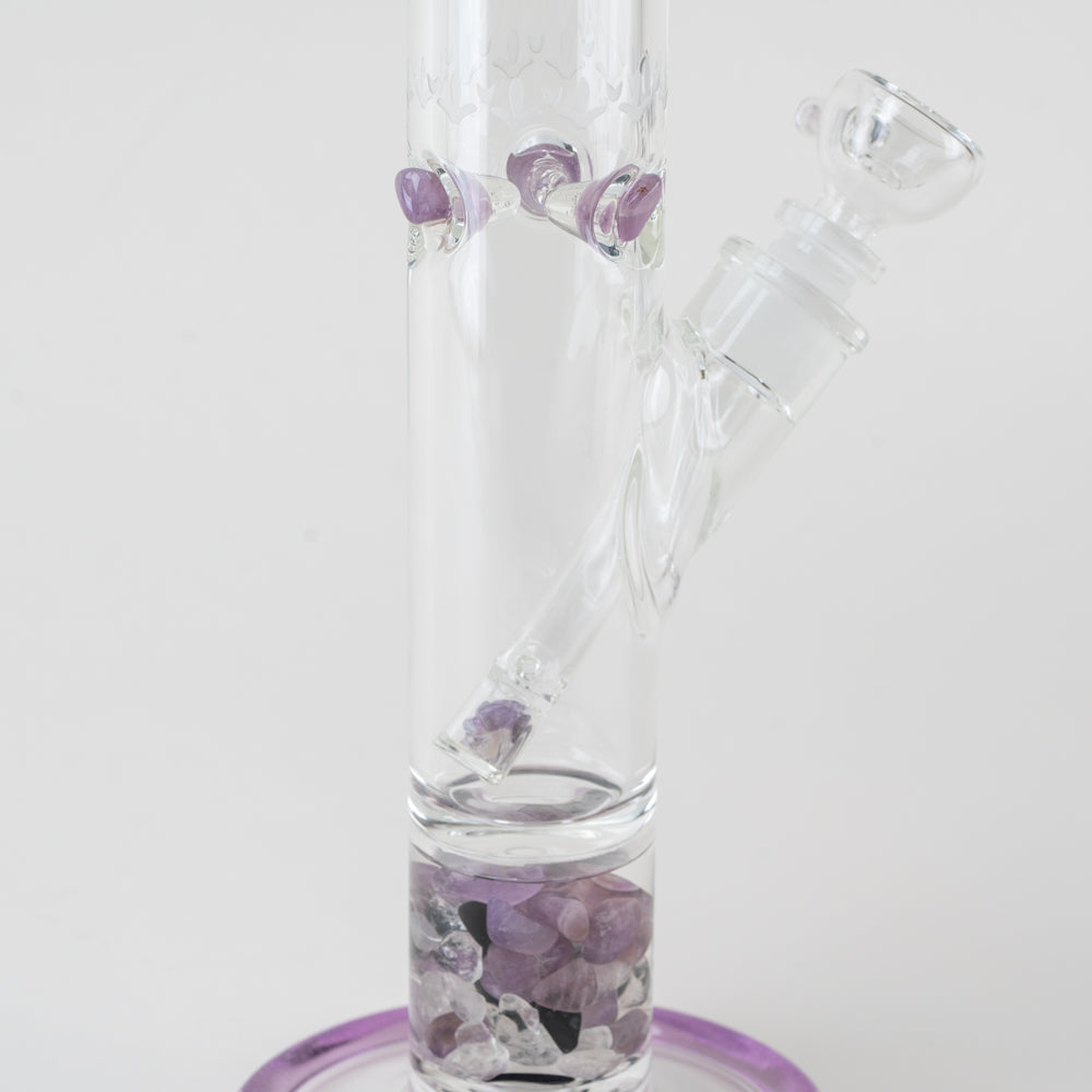15" Glassfinity Straight Shot with American Color: Northstar Purple Lollipop