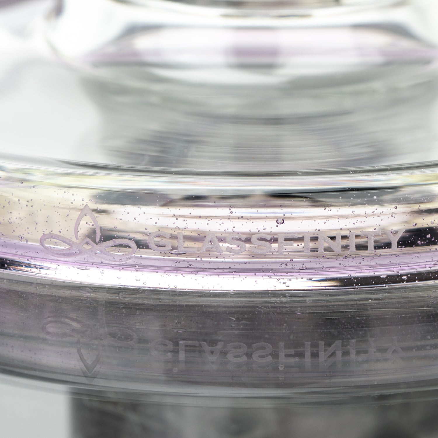 15" Glassfinity Straight Shot with American Color: Northstar Purple Lollipop