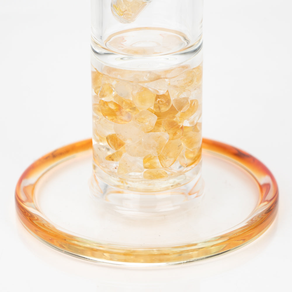 15" Glassfinity Straight Shot with American Color: Northstar yellow Lollipop