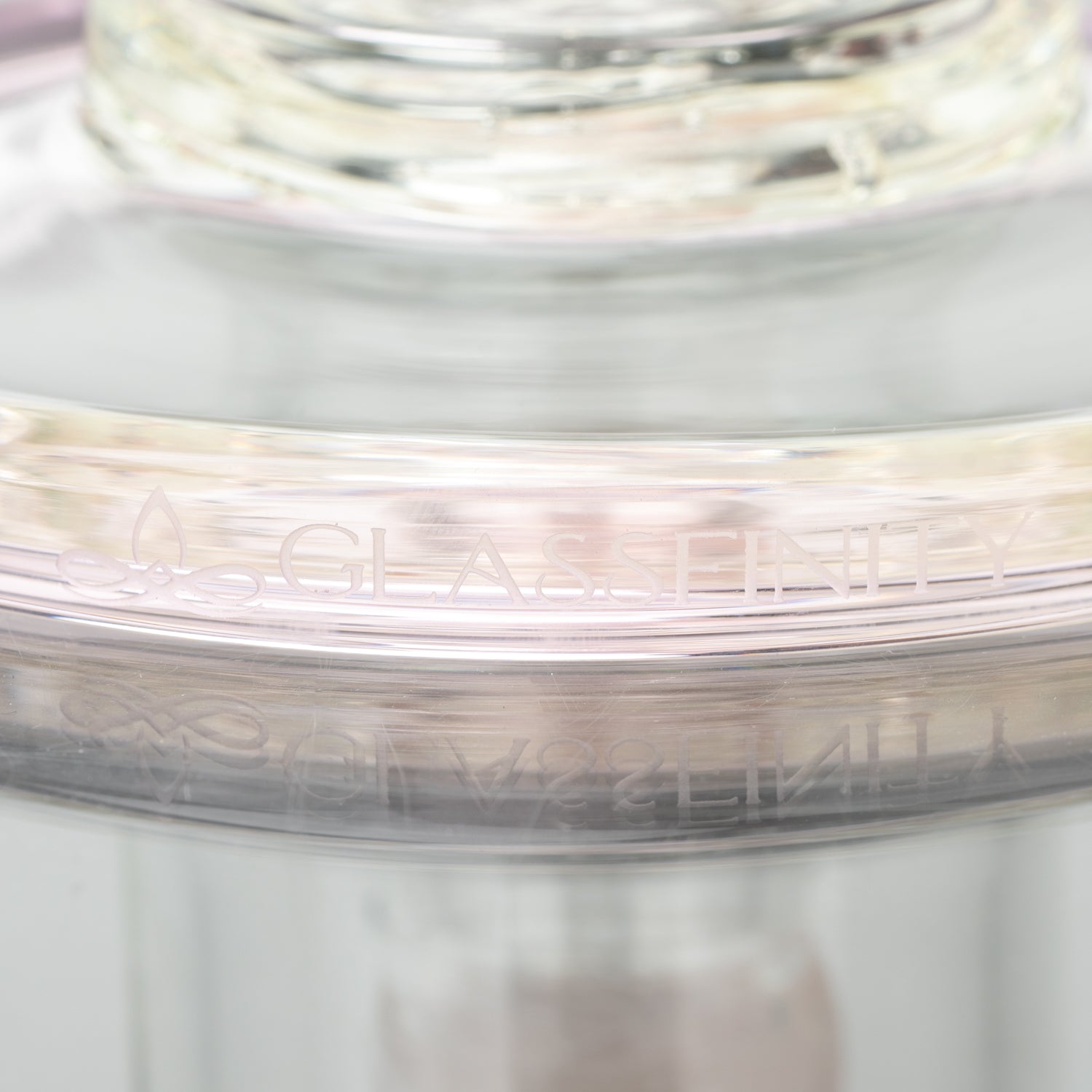 15" Stemless with American Color: Trautman Art Glass - pink Stardust