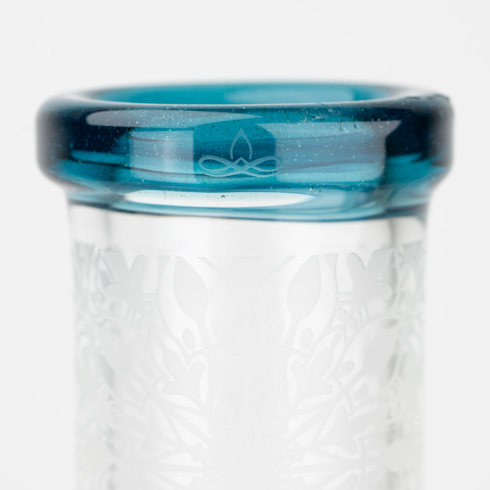 15" Glassfinity Straight Shot with American Color: Northstar blue Lollipop