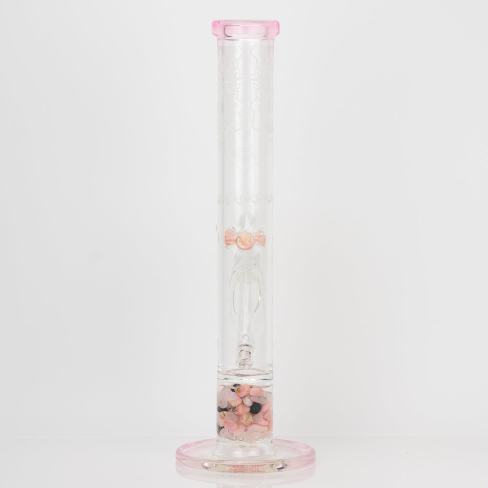 15" Glassfinity Straight Shot with American Color: Northstar pink Lollipop