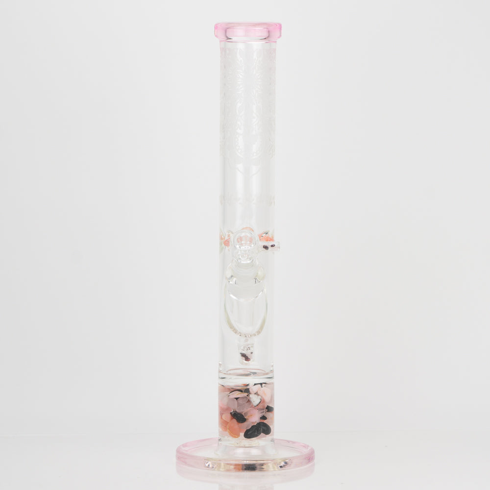 15" Glassfinity Straight Shot with American Color: Northstar pink Lollipop