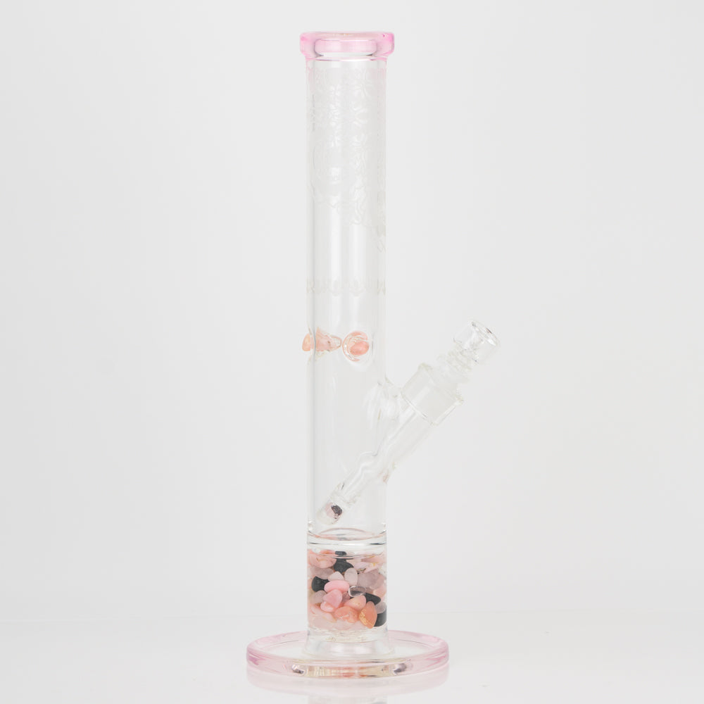 15" Glassfinity Straight Shot with American Color: Northstar pink Lollipop