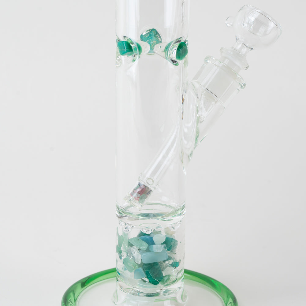 15" Glassfinity Straight Shot with American Color: Northstar green Lollipop