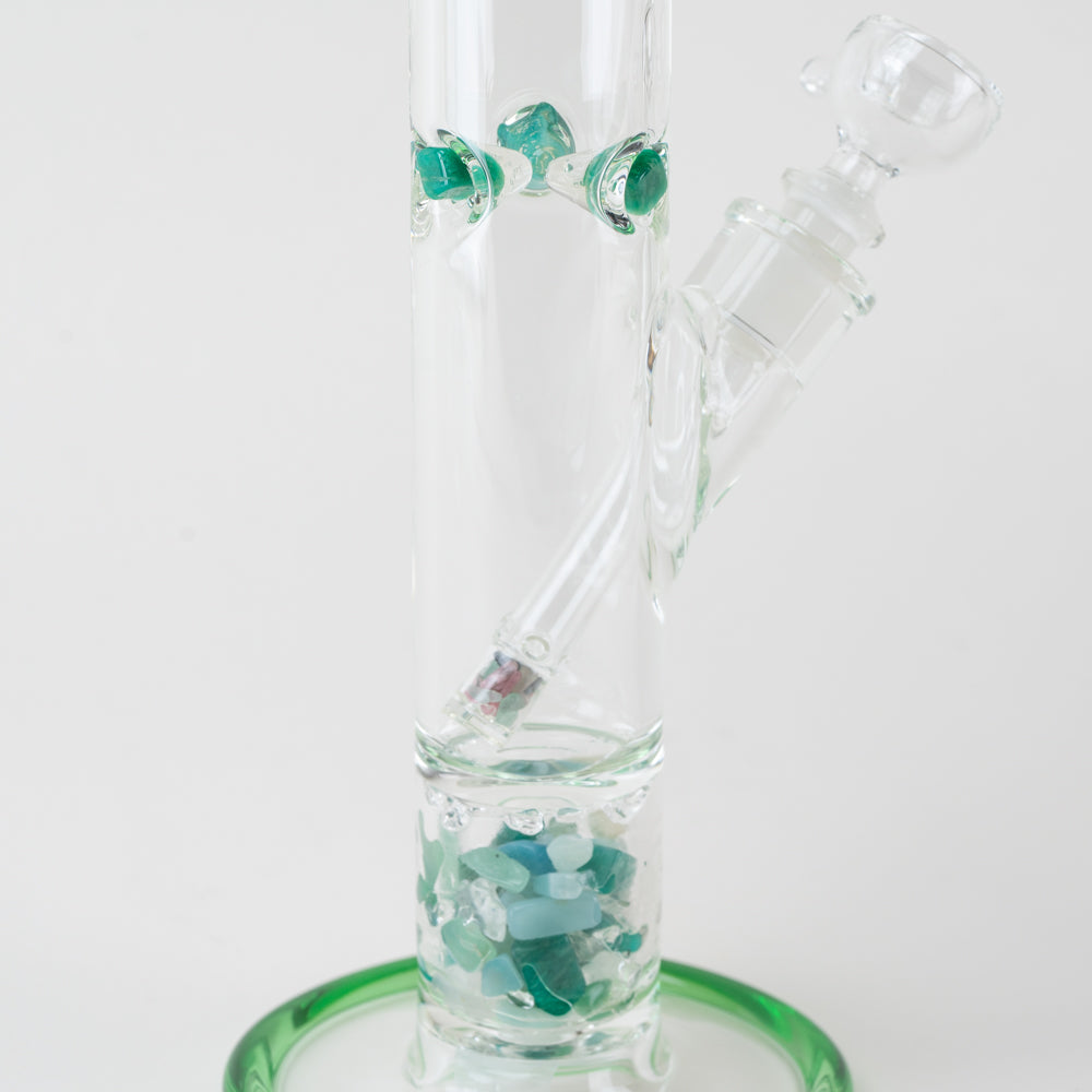 15" Glassfinity Straight Shot with American Color: Northstar green Lollipop