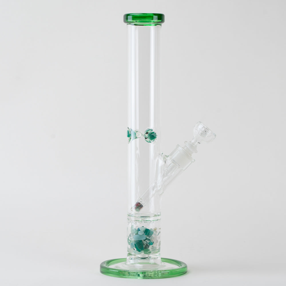 15" Glassfinity Straight Shot with American Color: Northstar green Lollipop