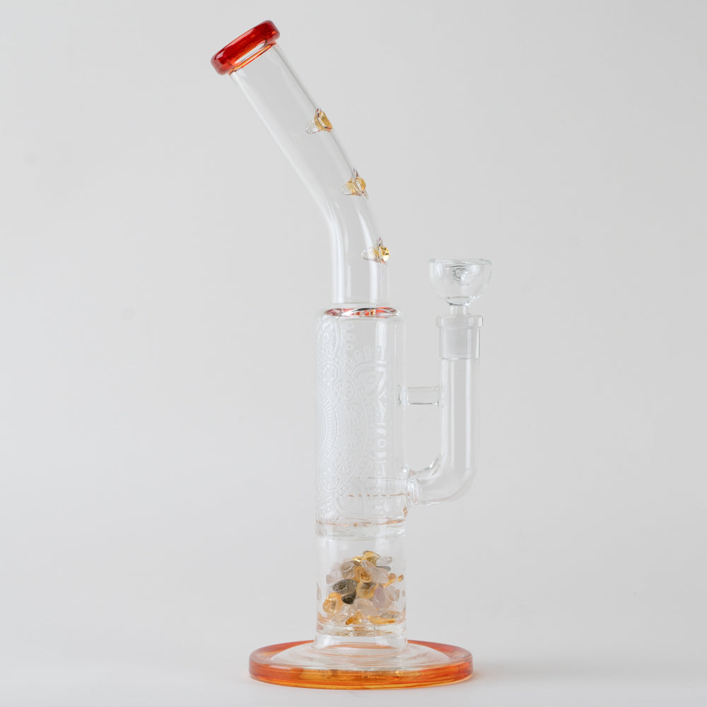 14" Glassfinity Bent Neck or "Sherlock" Rig with American Color: Northstar CFL Terps