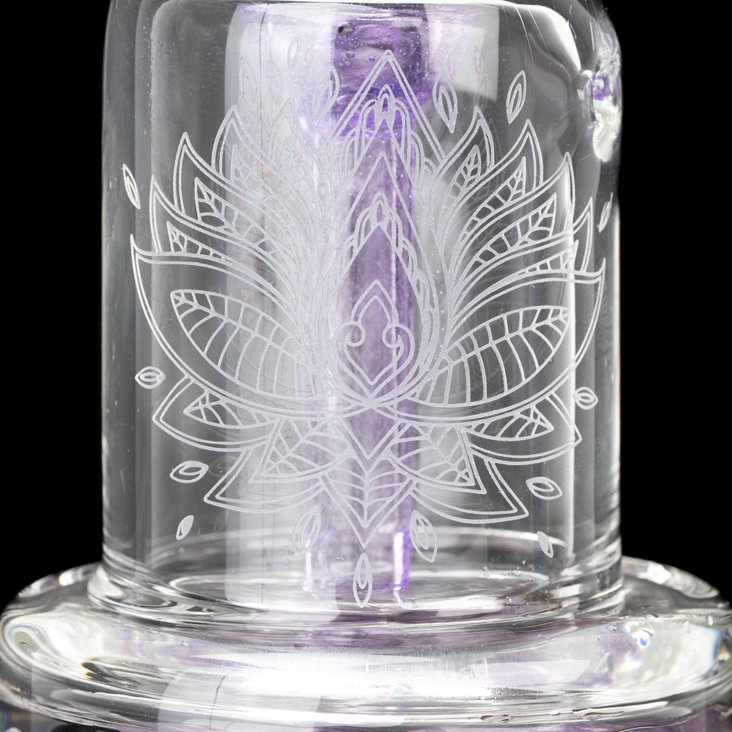 4.5" Glassfinity Bubbler -with American Color: Trautman Art Glass - Purple Razzle