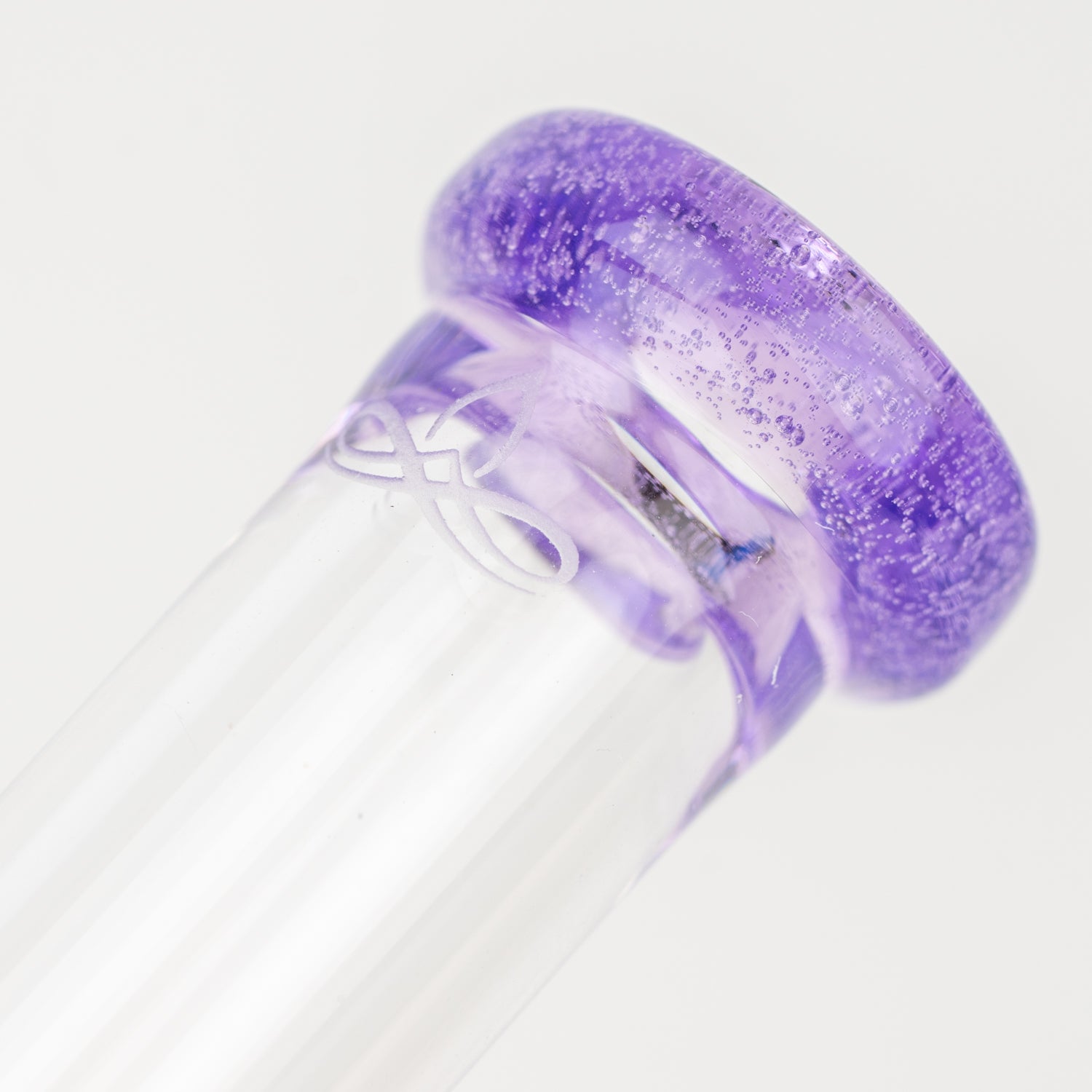 4.5" Glassfinity Bubbler -with American Color: Trautman Art Glass - Purple Razzle