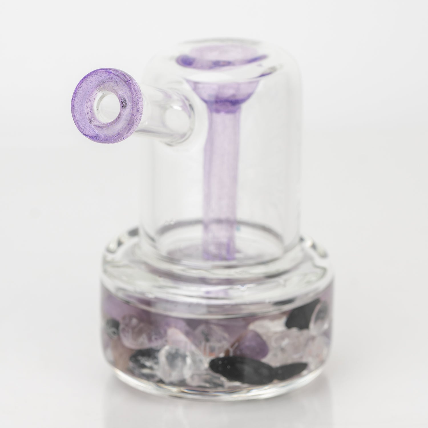 4.5" Glassfinity Bubbler -with American Color: Trautman Art Glass - Purple Razzle