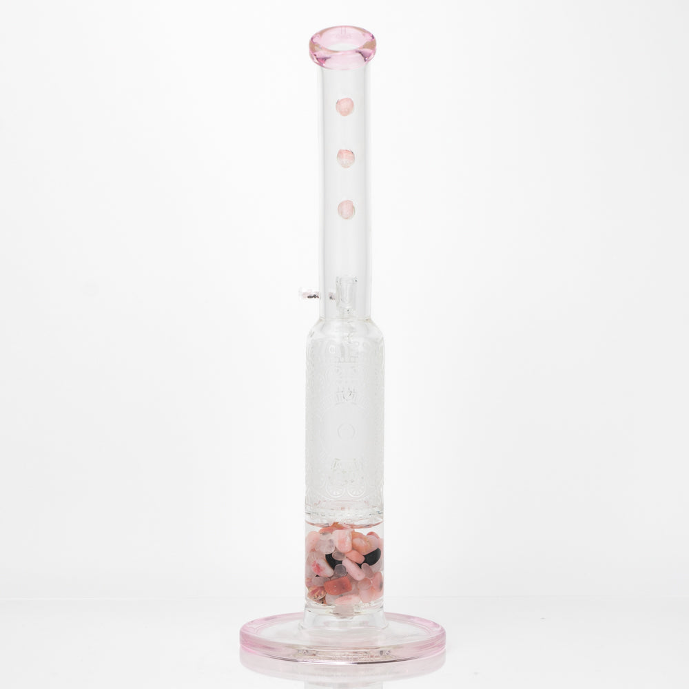 14" Glassfinity Bent Neck or "Sherlock" Rig with American Color: Northstar pink Terps