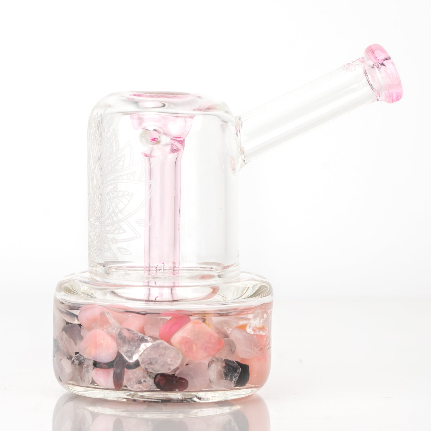 14" Glassfinity Bent Neck or "Sherlock" Rig with American Color: Northstar pink Terps