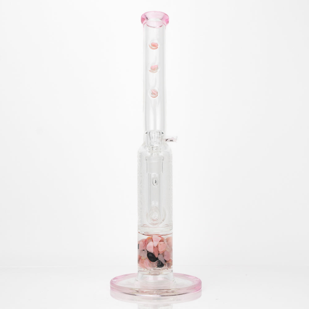 14" Glassfinity Bent Neck or "Sherlock" Rig with American Color: Northstar pink Terps