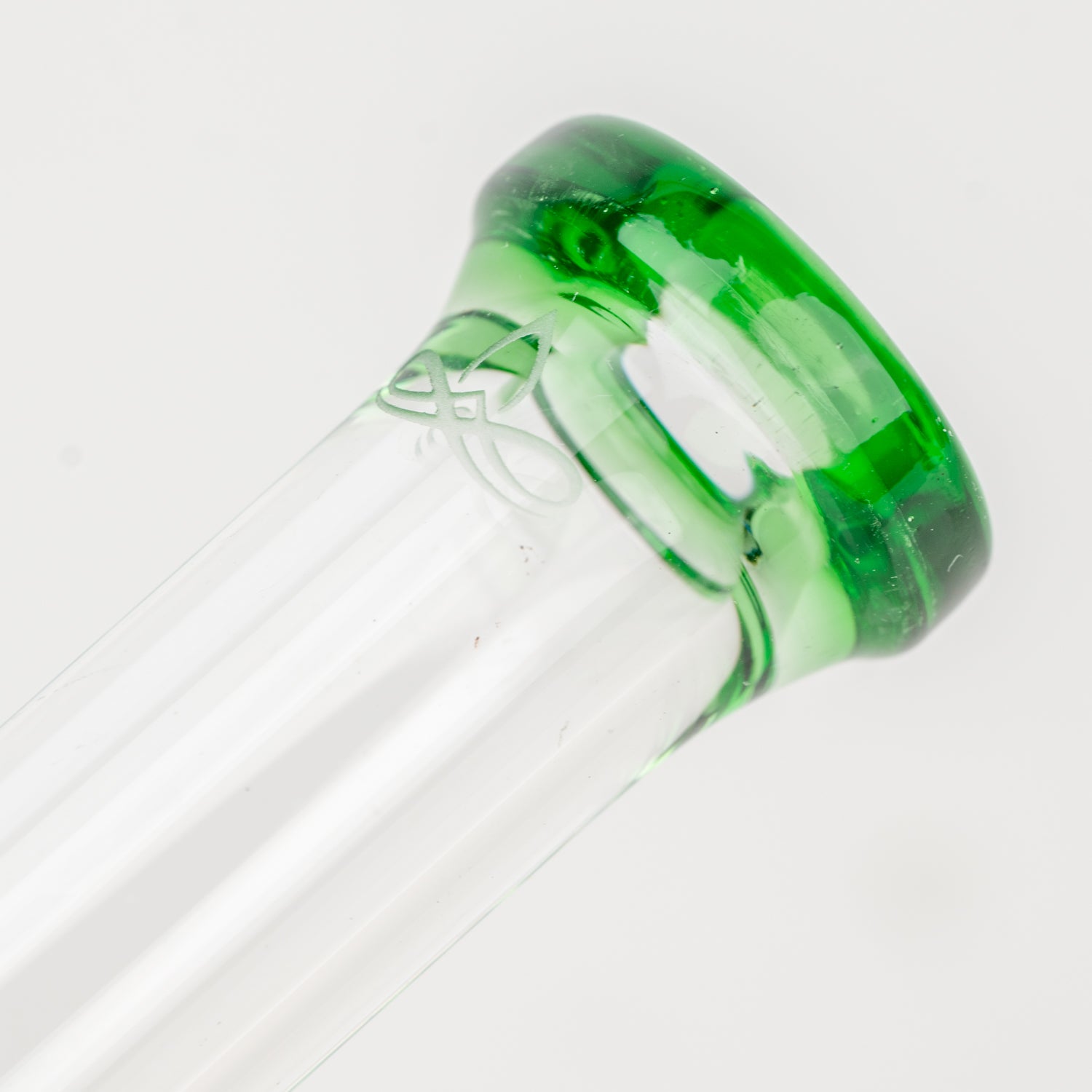 4.5" Glassfinity Bubbler -with American Color: Trautman Art Glass - green Razzle