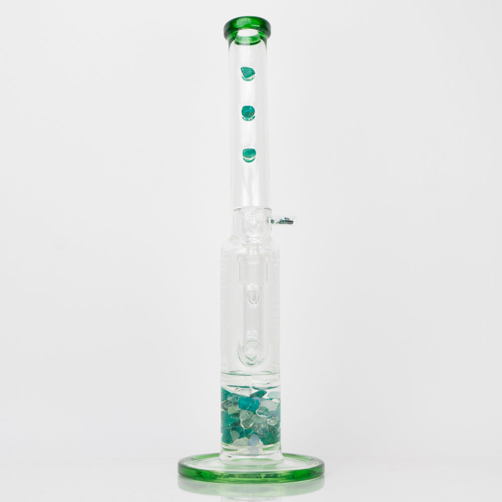 14" Glassfinity Bent Neck or "Sherlock" Rig with American Color: Northstar green Terps