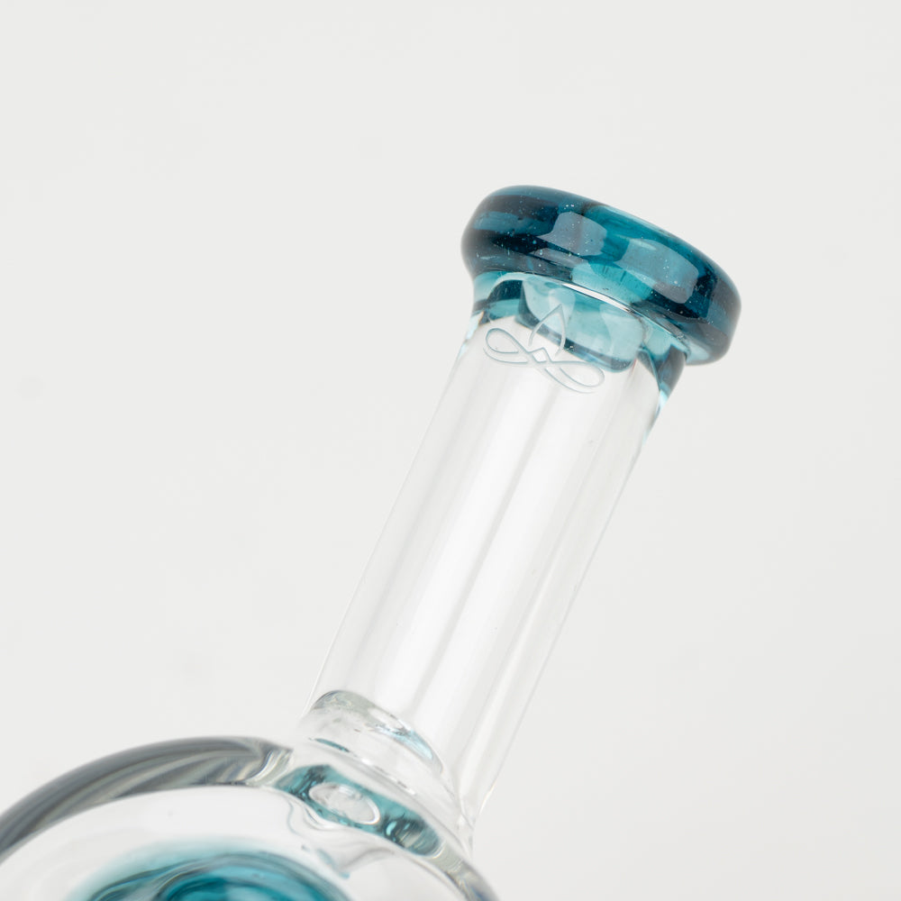 4.5" Glassfinity Bubbler -with American Color: Trautman Art Glass -blue Razzle